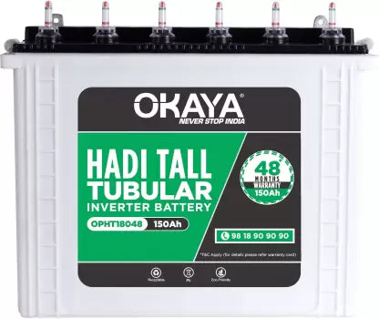 Okaya inverter battery 150 ah opht18048