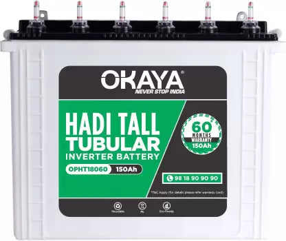 Okaya inverter battery 150 ah opjt18060