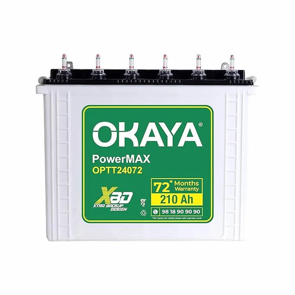 Okaya inverter battery 210 ah optt24072